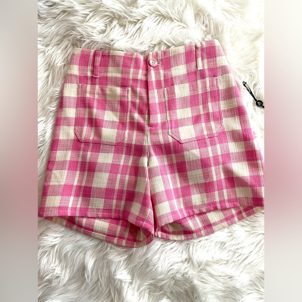 🛑🛑🛑BUBBLE GUM CHECK SHORTS
